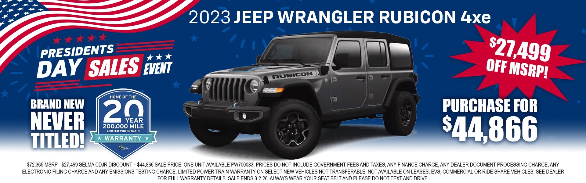 2023 Jeep Wrangler Rubicon 4Xe