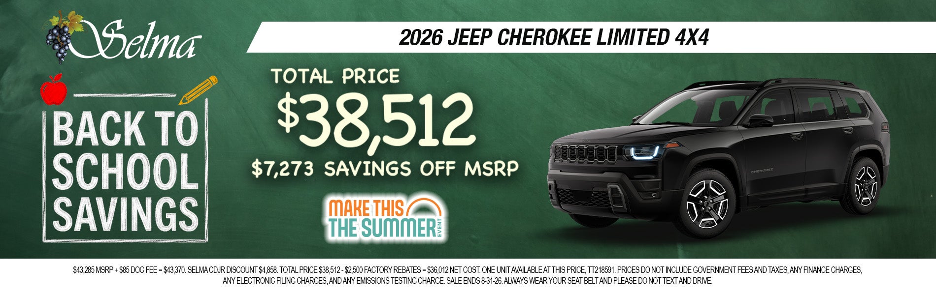 2026 Jeep Cherokee Limited 4x4