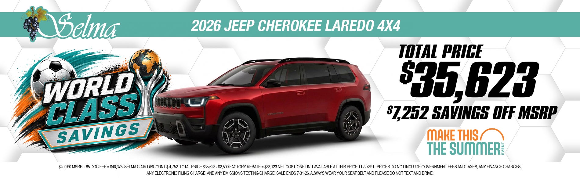 2026 Jeep Cherokee Laredo 4x4