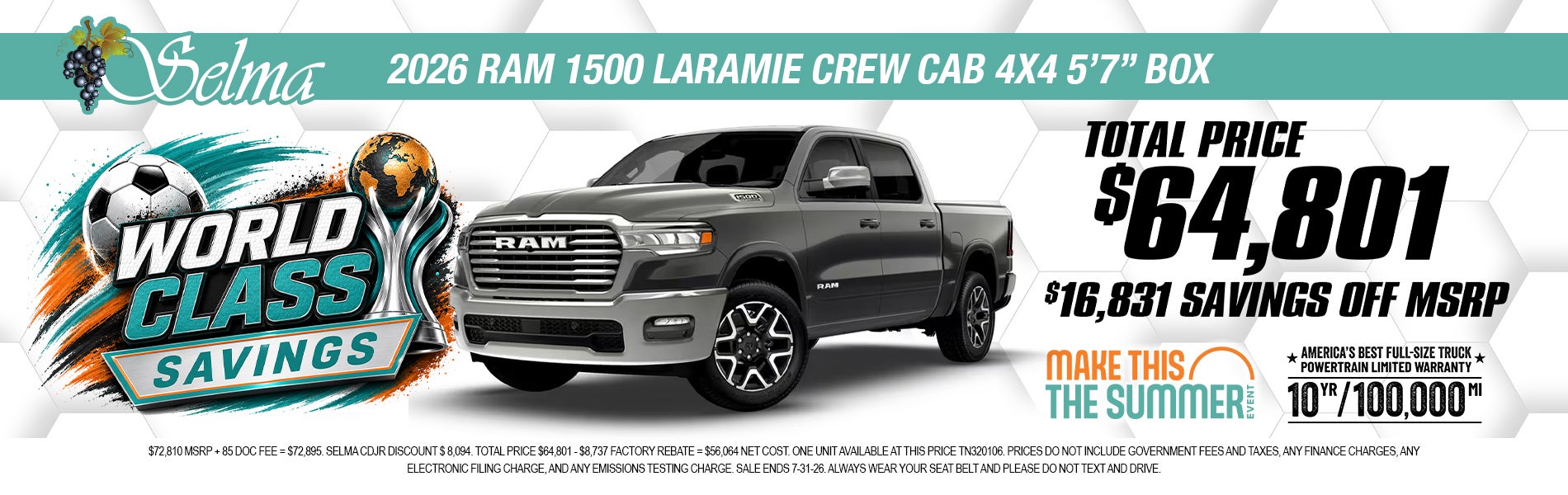 2026 Ram 1500 Laramie Crew Cab