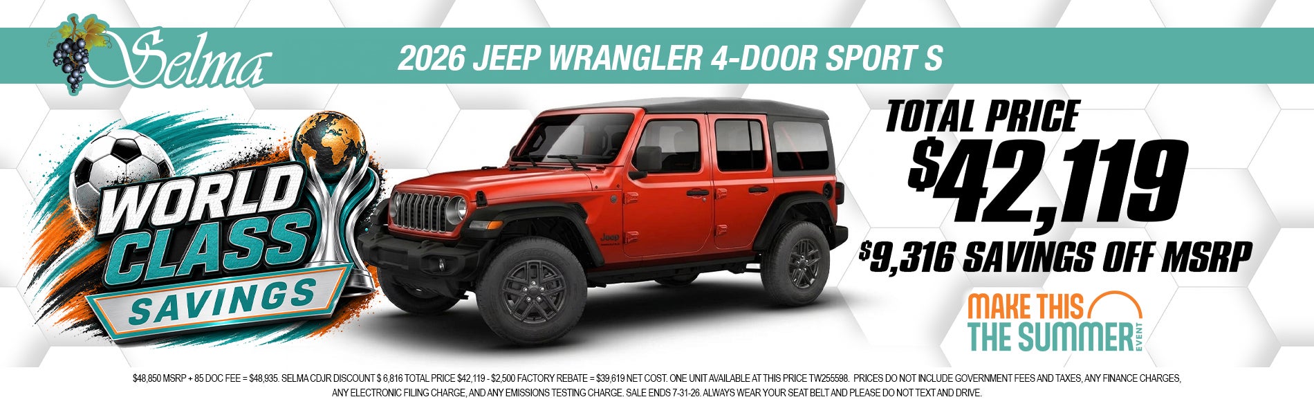 2026 Jeep Wrangler 4-Door Sport S