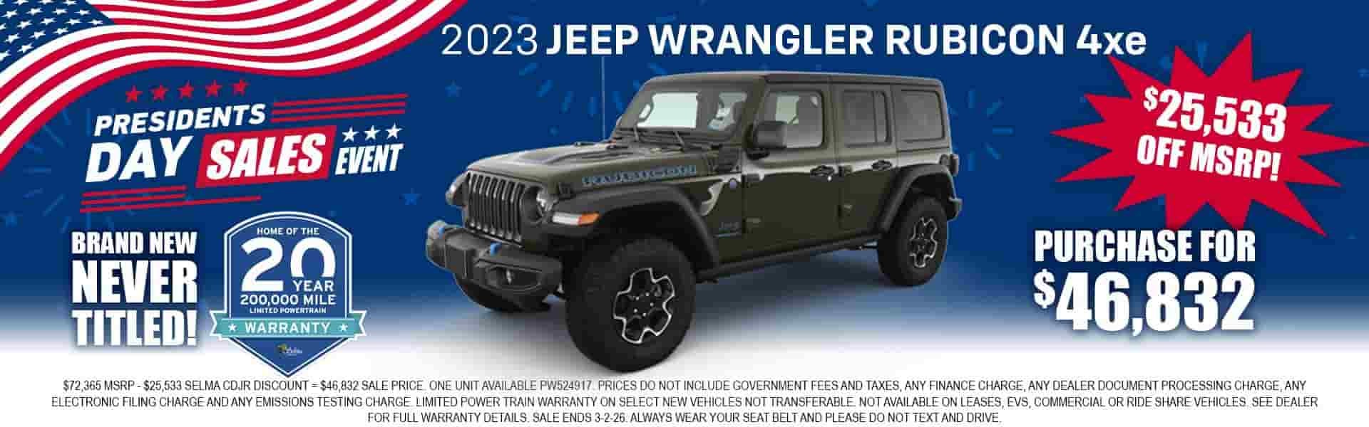 2023 Jeep Wrangler Rubicon 4Xe