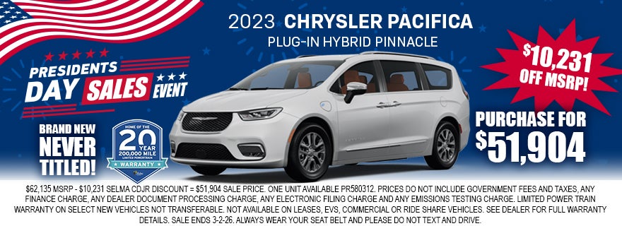 2023 Chrysler Pacifica Hybrid PLUG-IN HYBRID PINNACLE