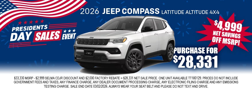 2026 Jeep COMPASS LATITUDE ALTITUDE 4X4